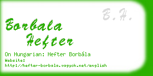 borbala hefter business card
